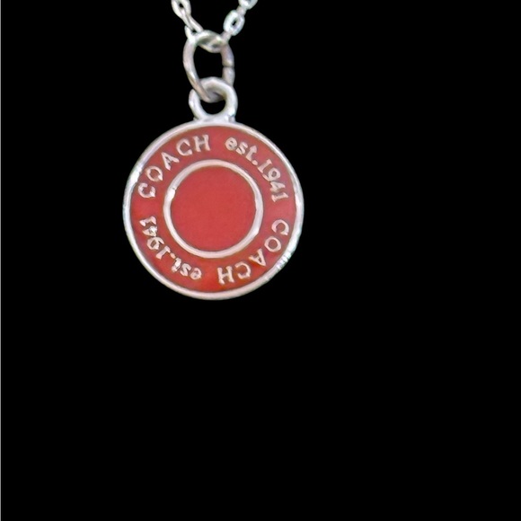 Coach Zipper Pull Pendant with Unbranded Chain — Red - Picture 2 of 4